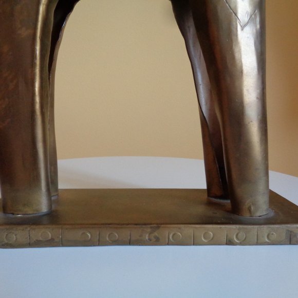 Vintage large standing elephant stature figurine trunk up for luck! - Picture 5 of 9